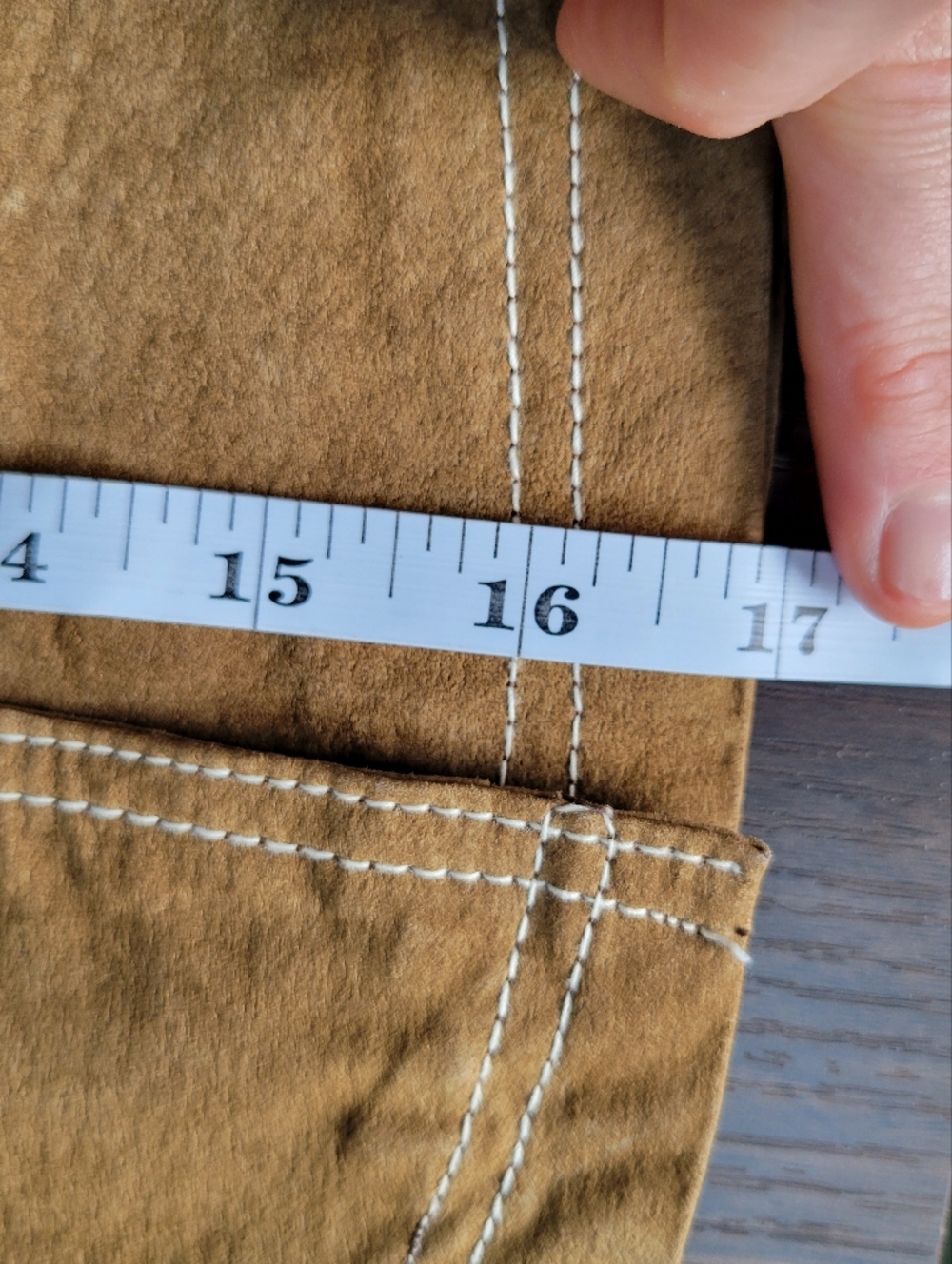 VTG BB Dakota Suede Mini Snap Skirt Women's Size 13/14 Western Cowgirl Boho - Picture 9 of 10